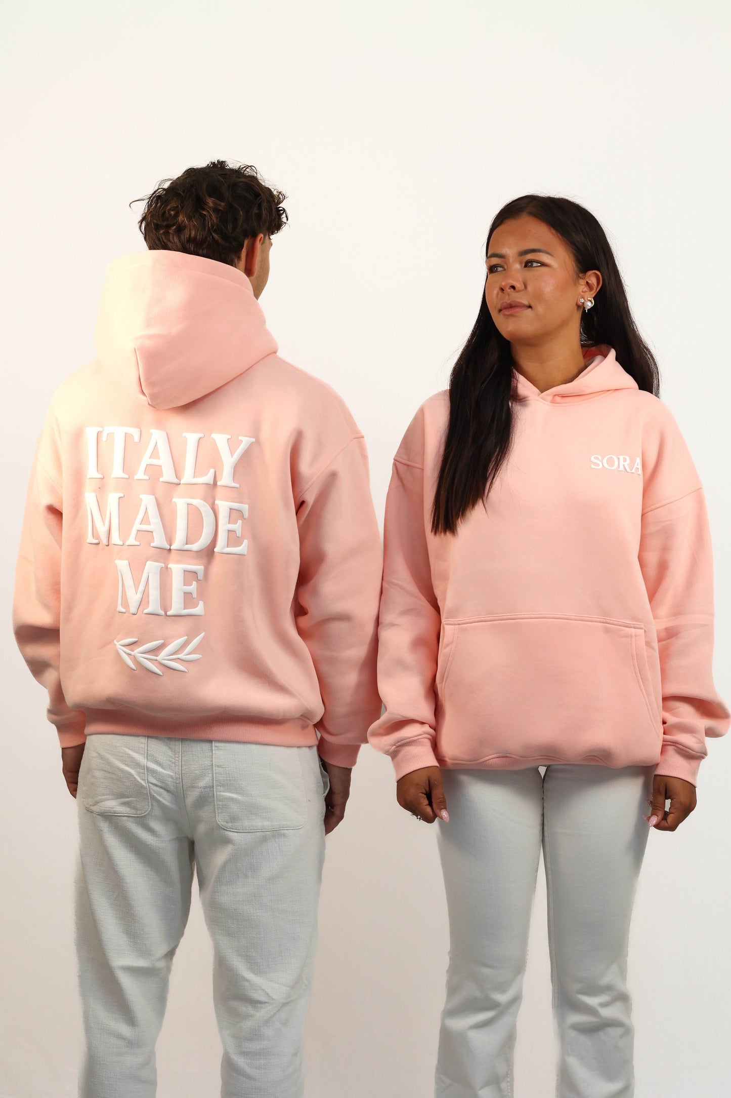 SORA Unisexe - Sweat Rose Oversize - 100% coton