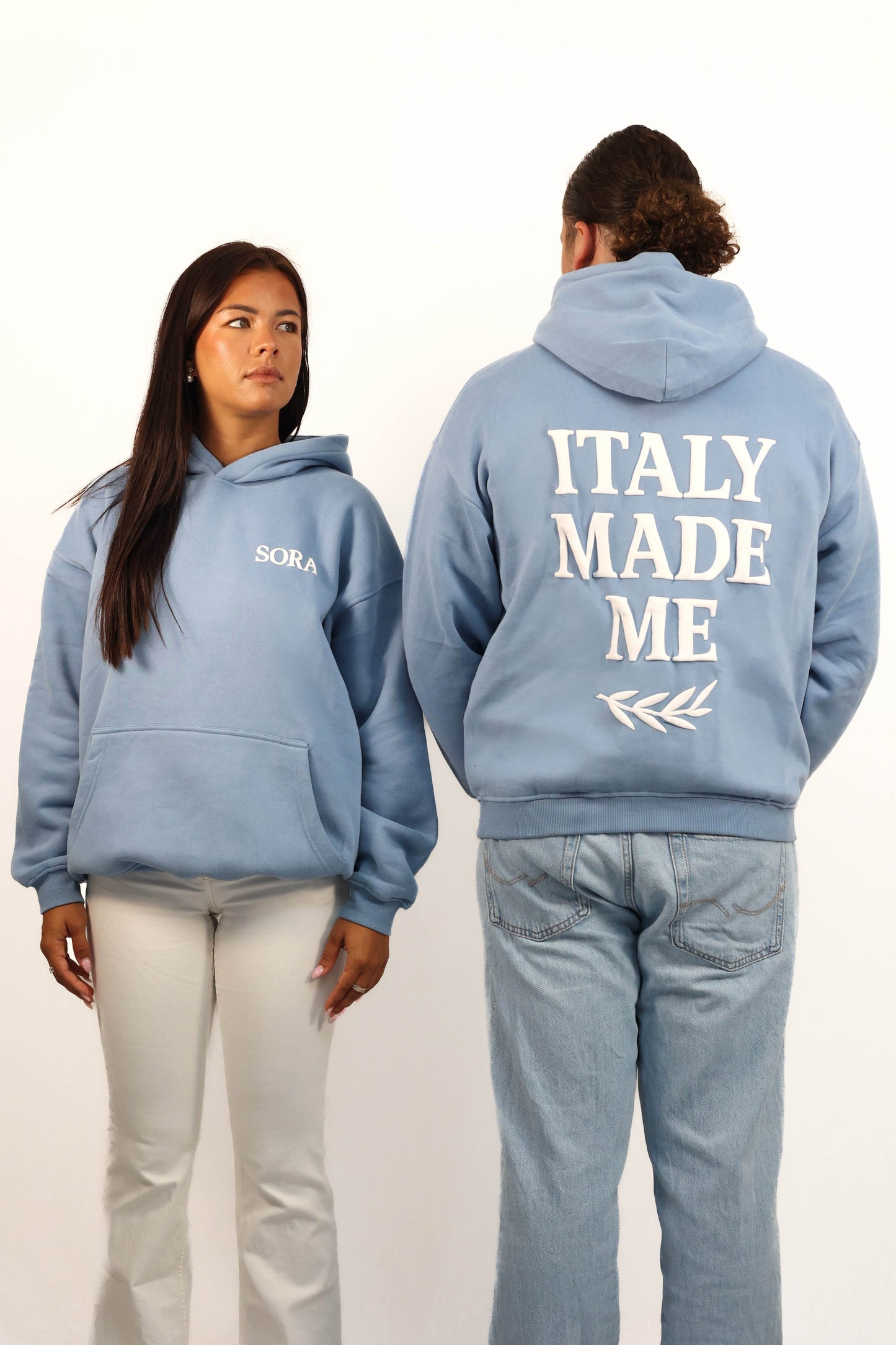 SORA Unisexe - Sweat Bleu Oversize - 100% coton