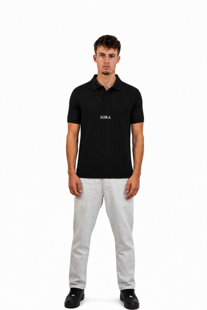 Polo Noir - Sora Homme