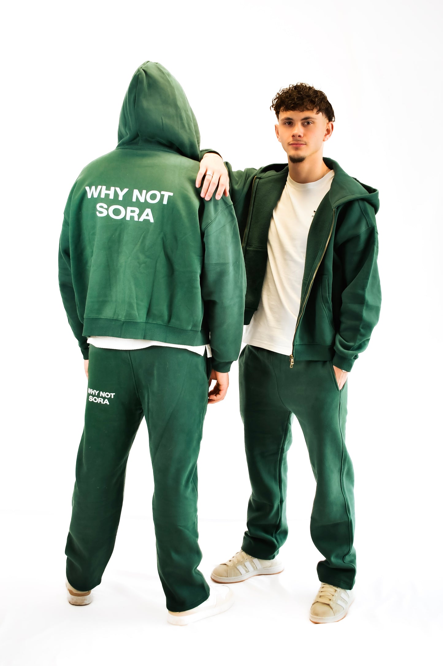SORA Unisexe - Jogging Vert - 100% coton