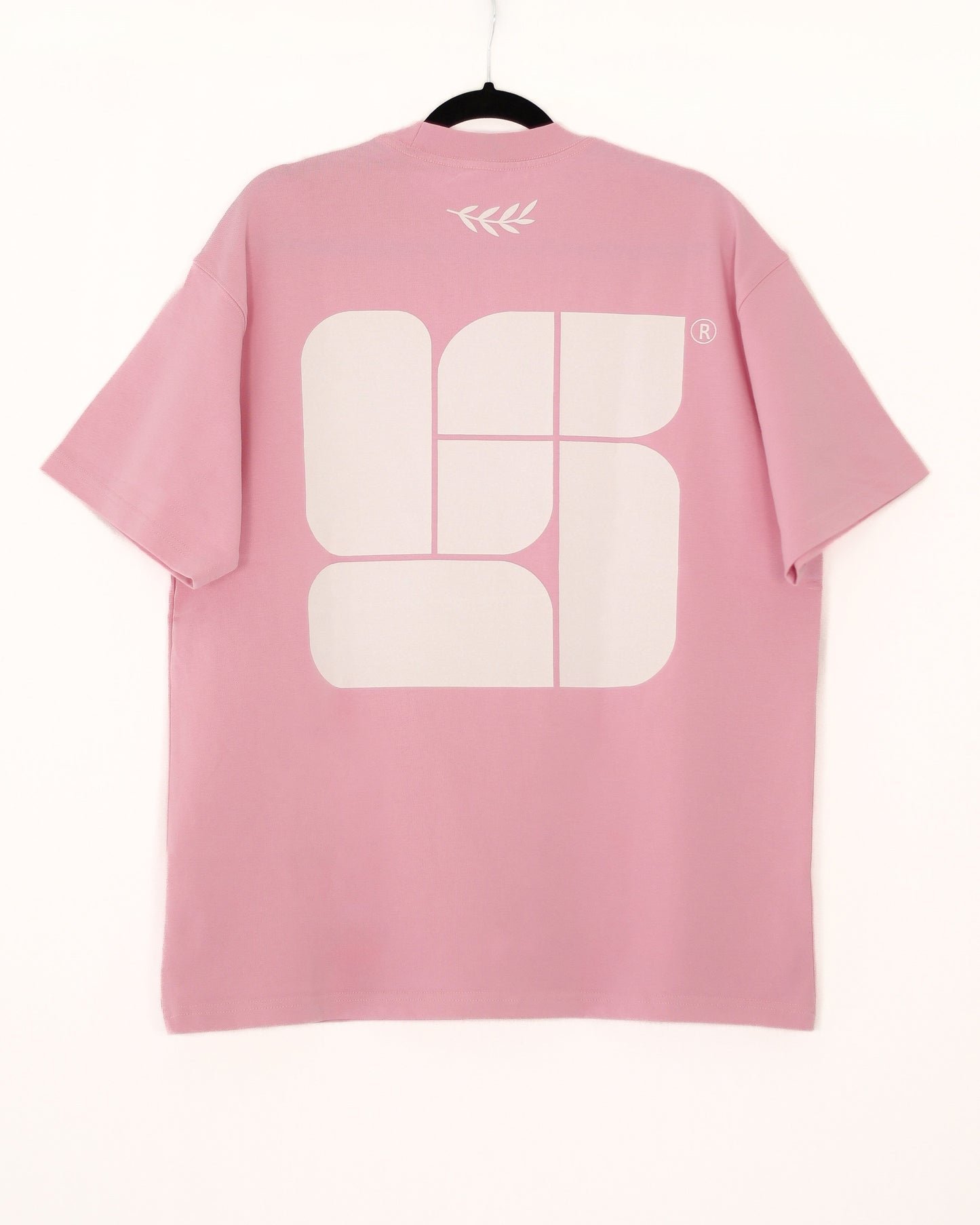 SORA Unisexe - T-shirt rose à manches courtes - Oversize - 100% coton