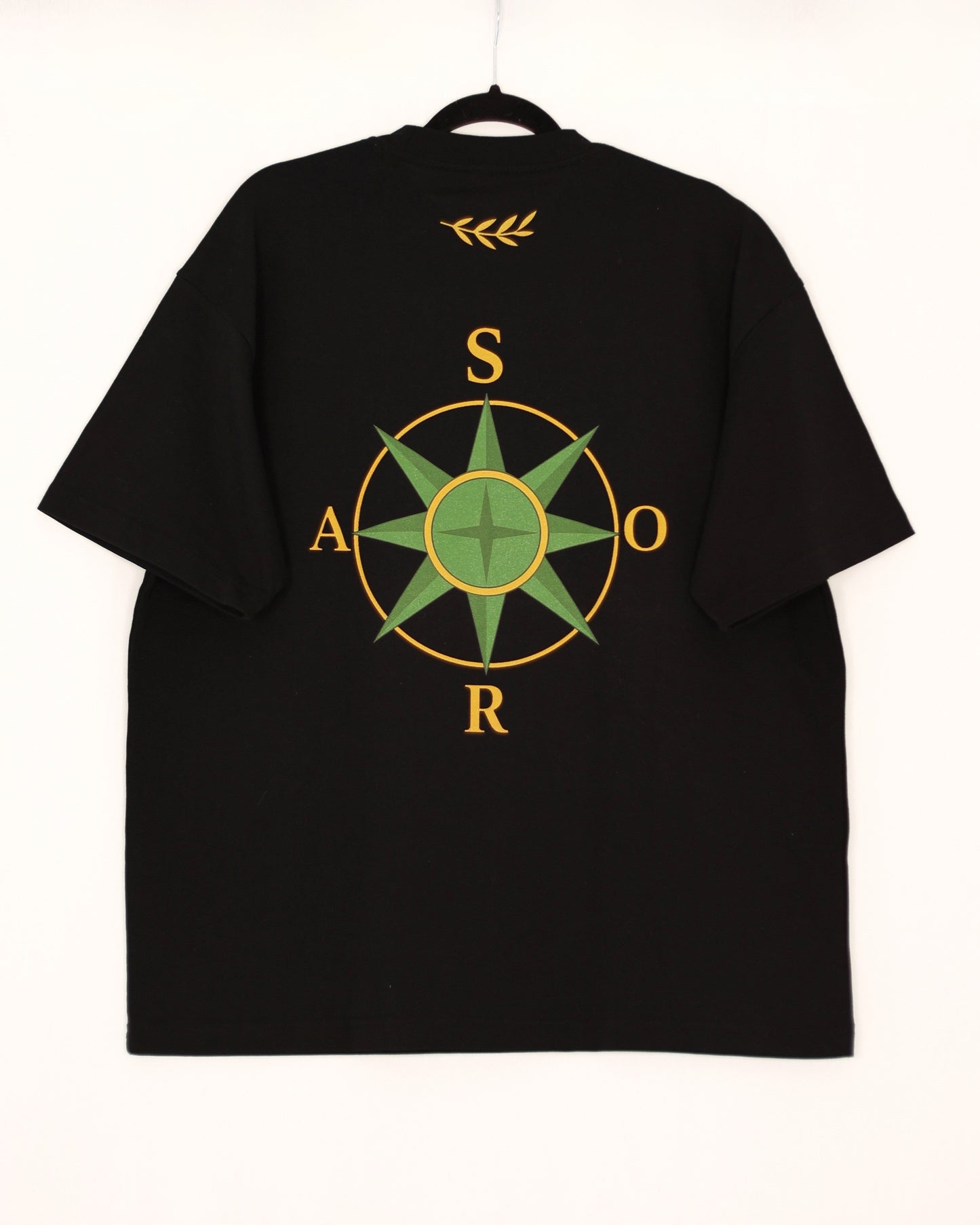 SORA Unisexe - T-shirt noir à manches courtes - Oversize - 100% coton