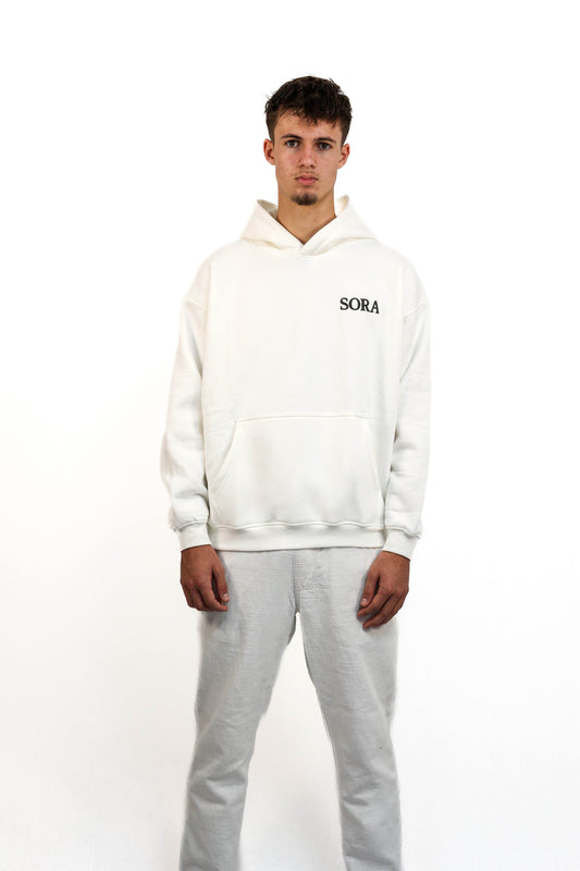 SORA Unisexe - Sweat Blanc Oversize - 100% coton